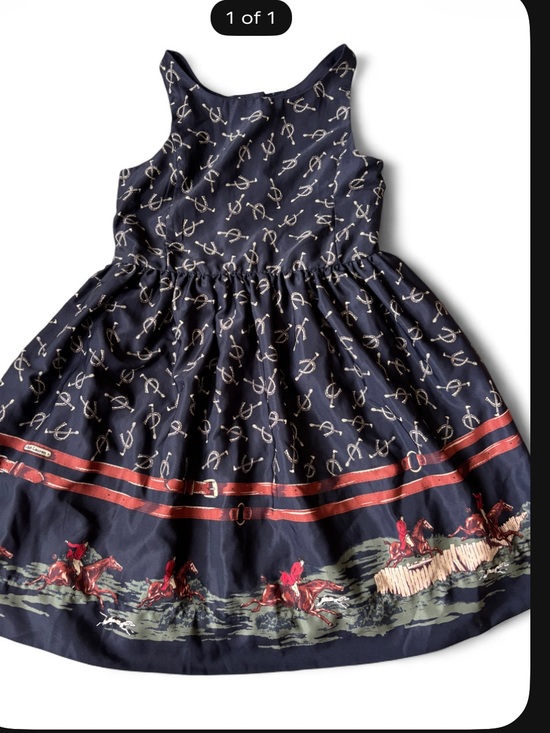 Polo Ralph Lauren Other - Polo Ralph lauren horse and hunting dog print dress girls 6